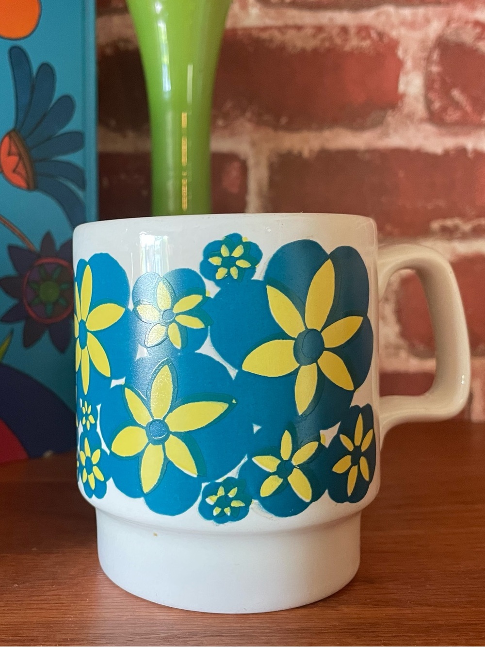 Vintage Royal Alma Staffordshire Flower Power Stackable Mug